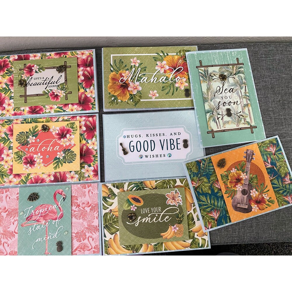 Tropical Oasis 8 Card Set / Limited Quantity Made / All Occasion Cards /